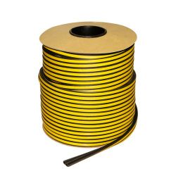 Уплотнитель FUARO профиль D-9/7,5 мм черный, 100 м /43015/