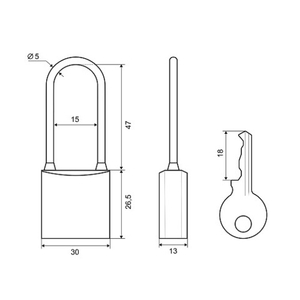 Замок навесной PALLADIUM 301B-30L