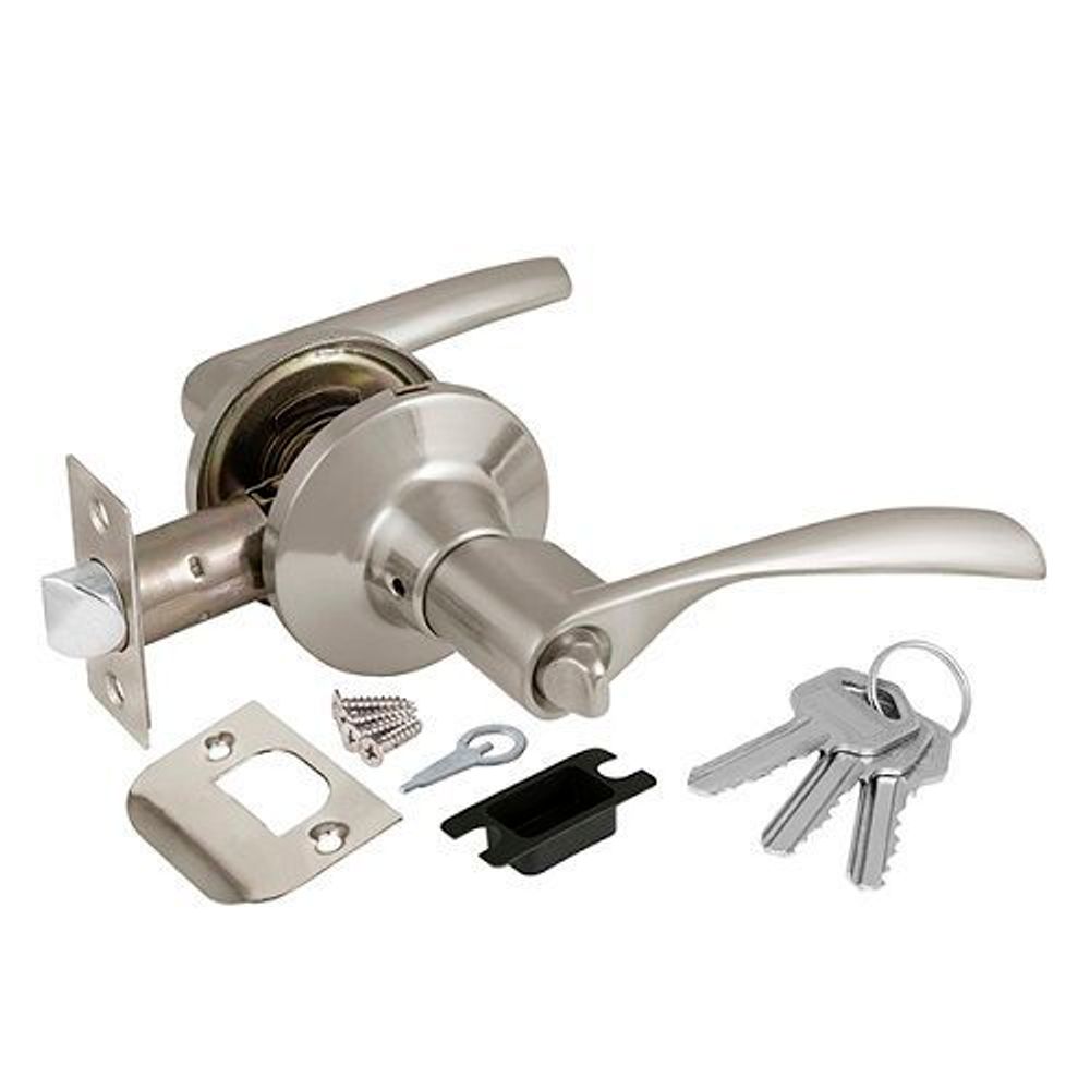 Ручка защелка AJAX 6010 SN-E (кл./фик.) мат.никель /39521/