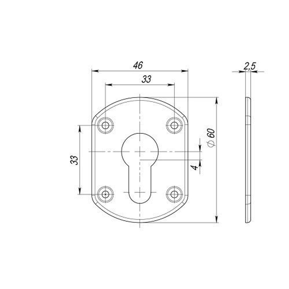 Декоративная накладка FUARO ESC 031 GP золото /28279/