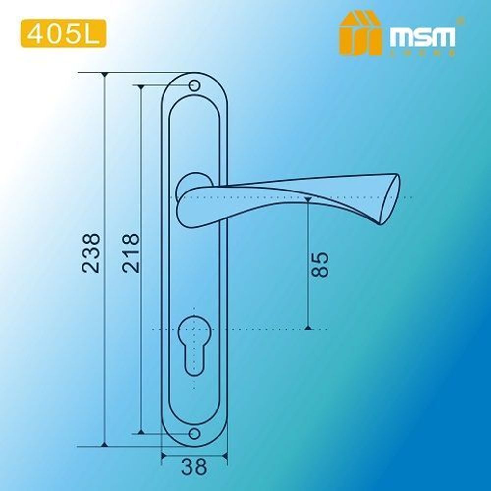 Ручки на планке MSM 405L AC медь