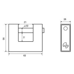 Замок навесной PALLADIUM 702BS-60