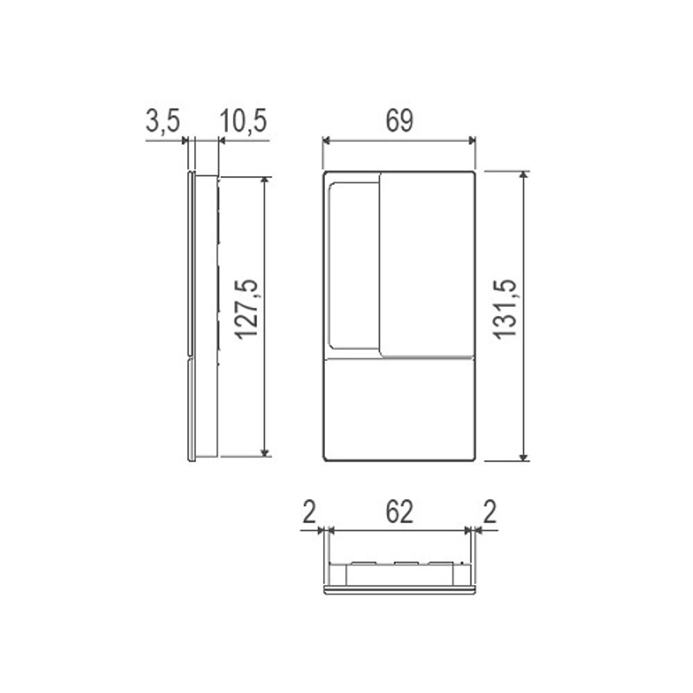 Ручка для раздвижных дверей AGB WAVE без запирания B30000.01.32 (мат.хром) /44727/