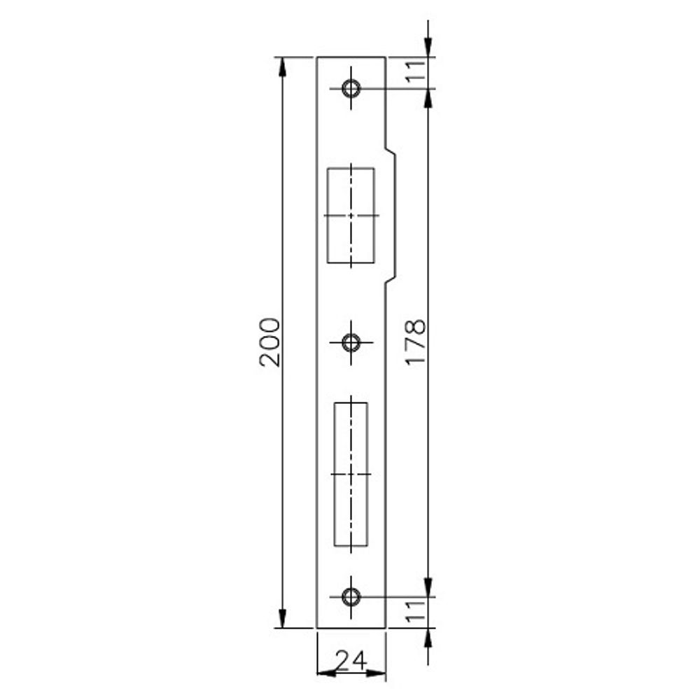Ответная планка KALE KILIT для замков 153,152R, 23NP,PB никель