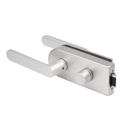 Замок с нажимной ручкой для стеклянной двери ARMADILLO SPACE.GL.LWC AL (алюминий) /57927/