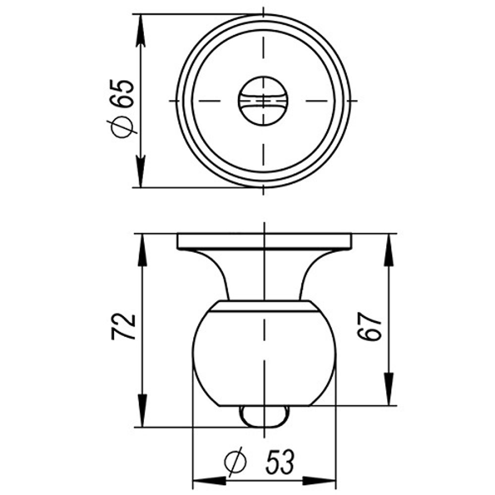 Ручка защелка AJAX 6082 AB-E (кл./фик.) бронза /44419/