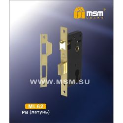 Корпус врезного замка MSM ML62 PB пол.латунь