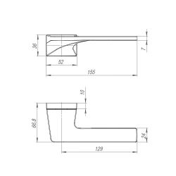 Ручка раздельная PUNTO GERMES QSL SN-3 мат.никель /46579/