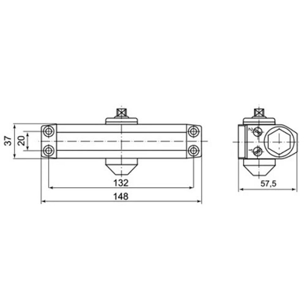 Доводчик дверной PALLADIUM 1025 ST (25) BR (коричневый) (10 шт)