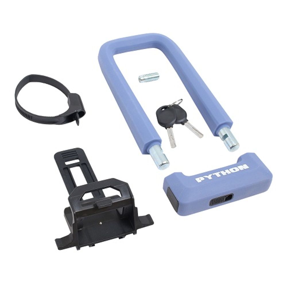 Замок навесной всепогодный АВАНГАРД ПИТОН 626 ФИОЛЕТОВЫЙ с креплением на раму (силикон)