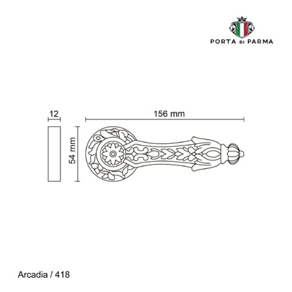 Ручка раздельная PORTA DI PARMA Arcadia CP хром