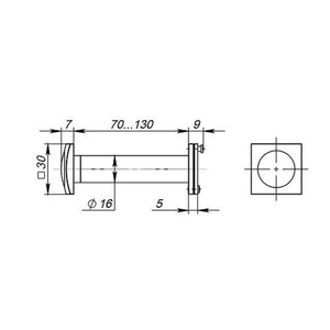 Глазок дверной FUARO VIEWER4 DVQ 70-130/16 SSC-16 сатинированный хром /42153/