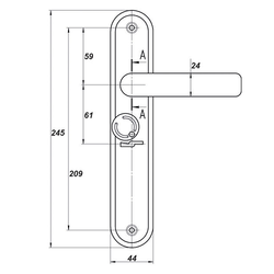 Ручка к замкам МЕТТЭМ HP 1001 (к ЗВ9.143)