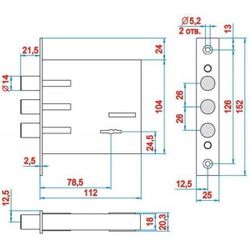 Замок врезной REX 1.3