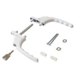 Гарнитур бал. прям. с ключ.с одной стор, штиф. 47 мм, бел. RAL9016(8 час.)