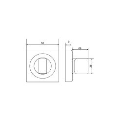 Ручка поворотная VETTORE BK 0605 MBP черный матовый