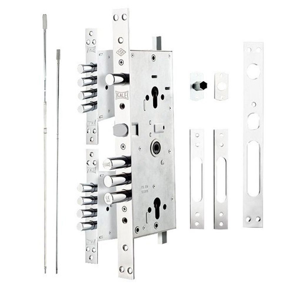 Замок врезной цилиндровый KALE KILIT мультисистемный 256 с тягами