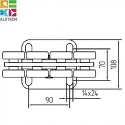Опора роликовая (полимерные ролики). Для ворот до 300 кг. Light SGN.01.140
