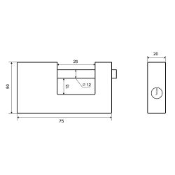 Замок навесной PALLADIUM 707F-75