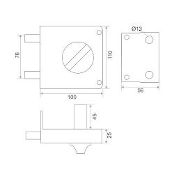Замок накладной АЛЛЮР ЗН1-2-3 (Форт)