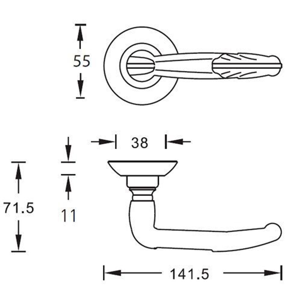 Ручка дверная ARCHIE S010 112HH