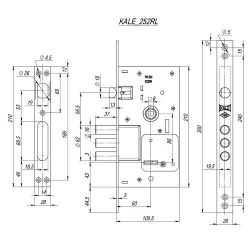 Замок врезной сувальдный kale 252