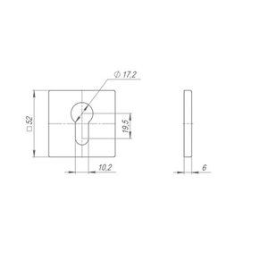 Накладка под цилиндр PUNTO ET ARC.Q52 SSG-39 сатин.золото /47199/