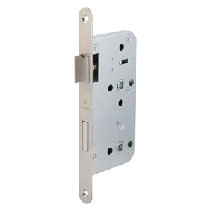 Замок врезной FUARO (INOX) под WC-8, бексет 55, лицевая 20, м/о 78 мм /45013/