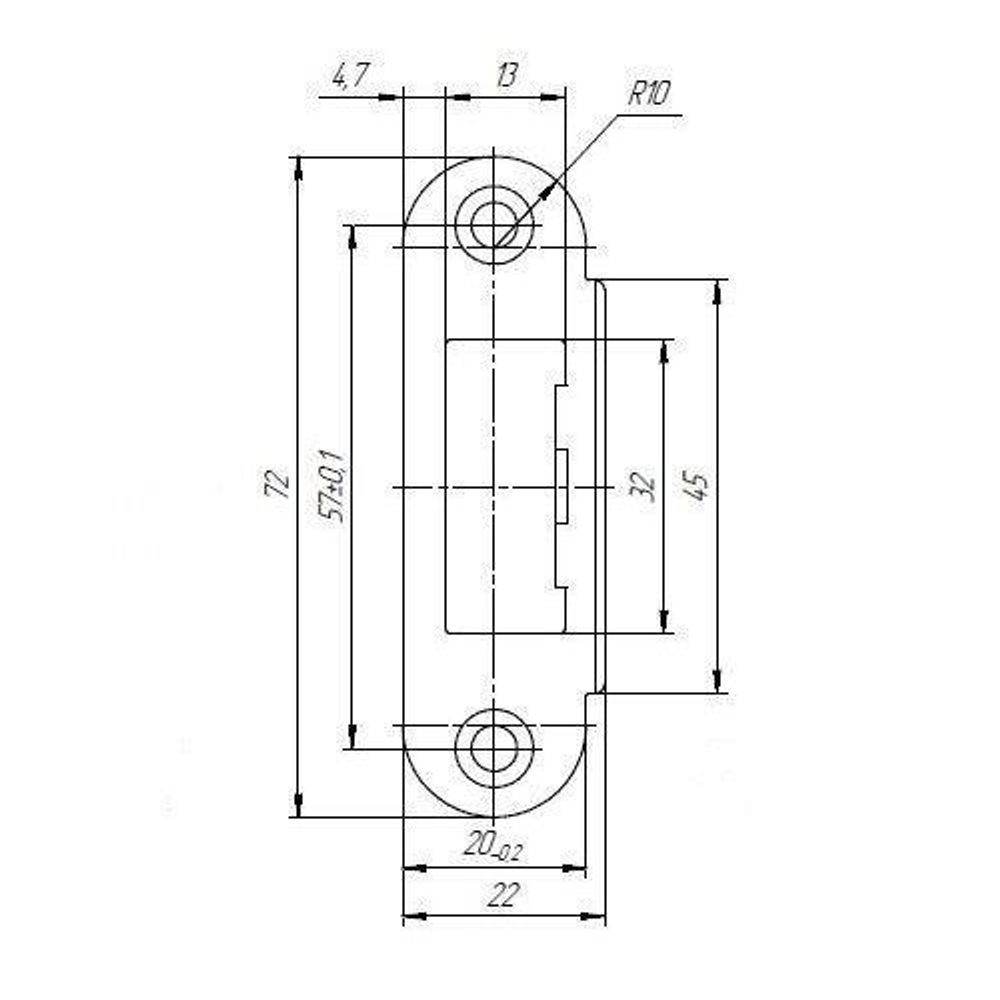 Ответная планка PUNTO SP-R72/R20 SN /41651/