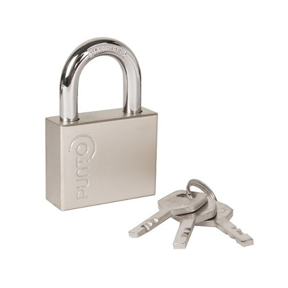 Замок навесной PUNTO PK-1550 SN-3 мат.никель 3 кл. /58995/