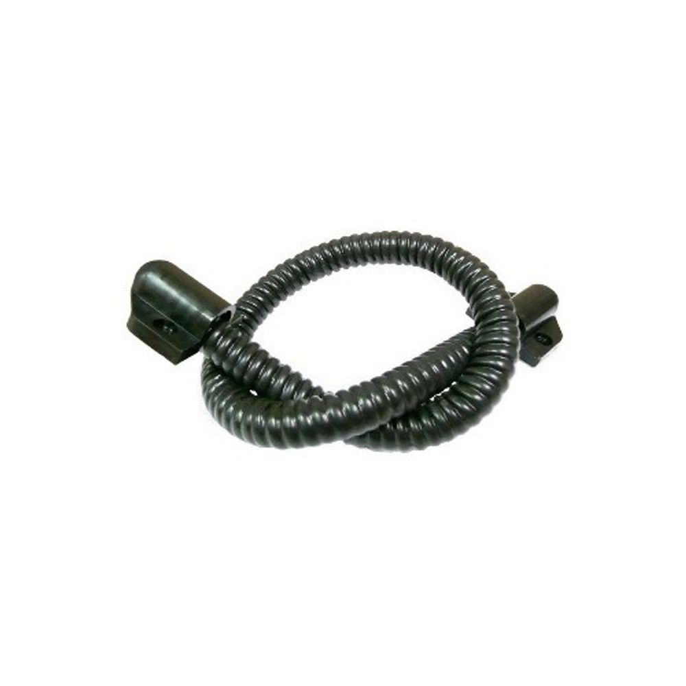 Гибкий переход 8 х 400мм металл (черный)