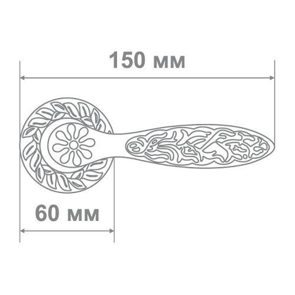 Ручка дверная Аделли 6825-65 MCF мат.кофе