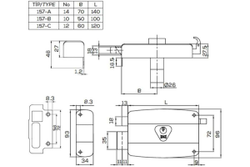 Замок накладной KALE KILIT 157/B