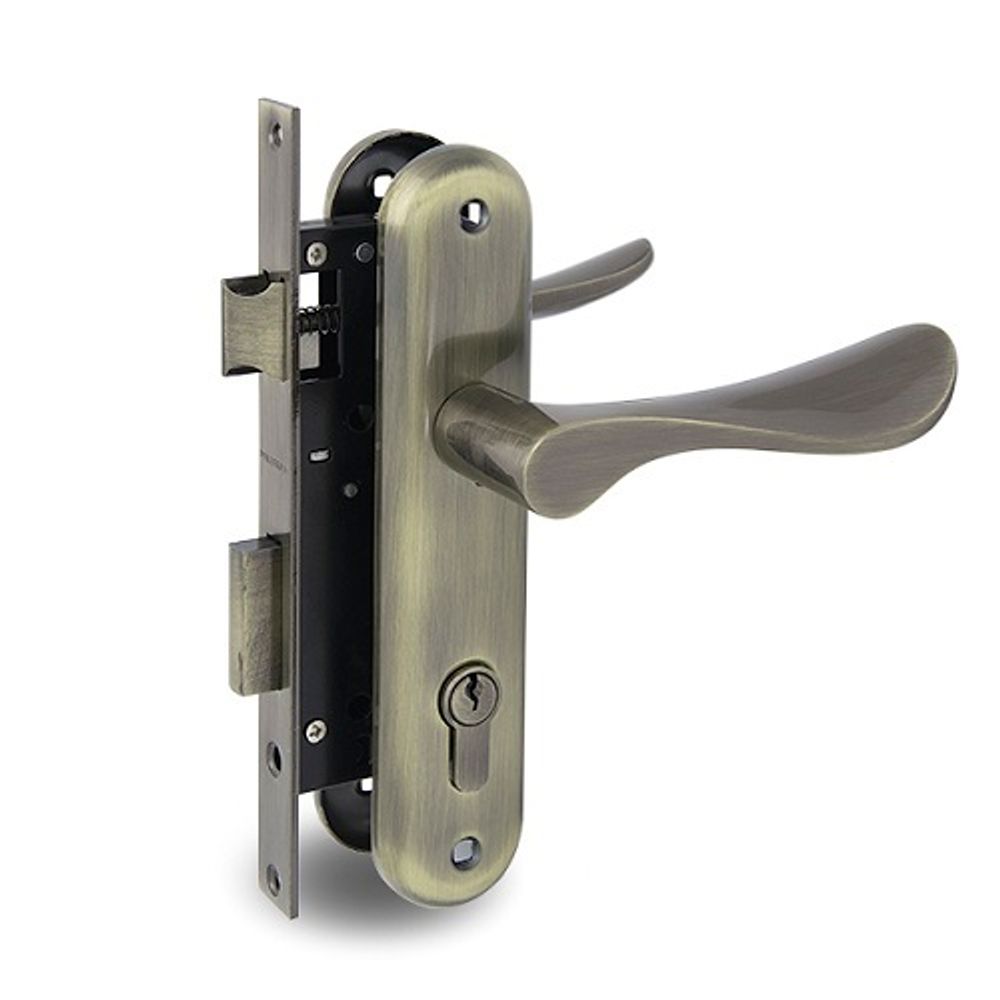 Замок врезной с ручками PALLADIUM ЗВ-AL 1708 AB бронза