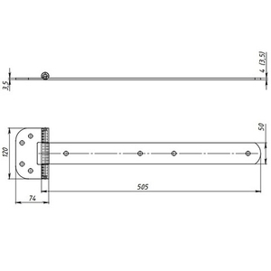 Петля стрела КУНГУР ПС-500 б/п (10) (1 шт)