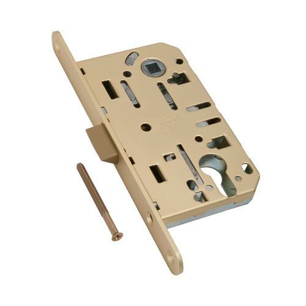 Замок межкомнатный под цилиндр AGB MEDIANA EV B01103.50.23 (мат.латунь) /21717/