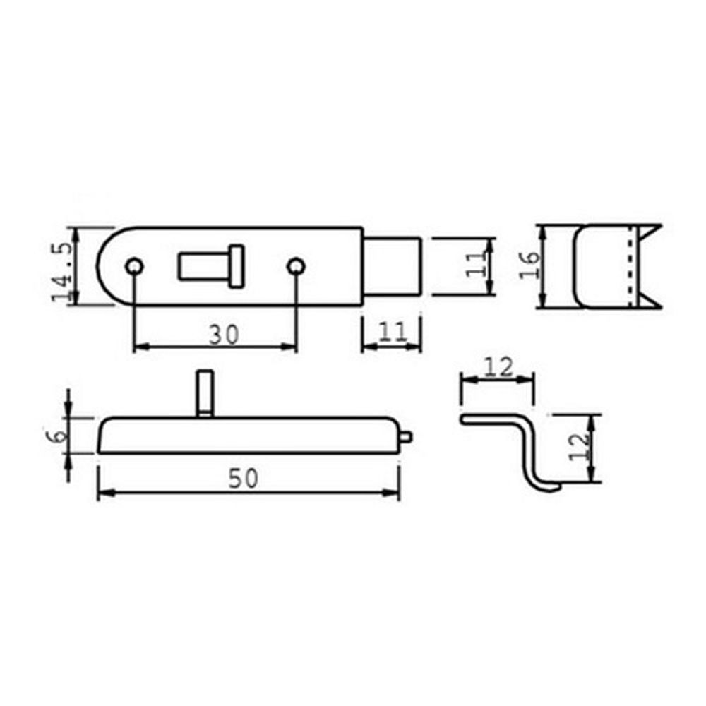Задвижка накладная ФБ-058