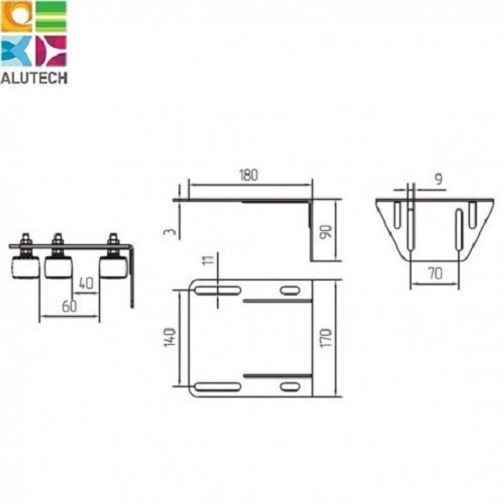 Кронштейн (на 4 поддерживающих ролика) SGN.01.717