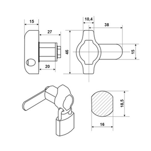 Замок колодочный 2120-20