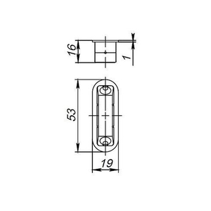 Ответная планка FUARO магнитная для M96 и M85 (цвет жёлтый) /42313/