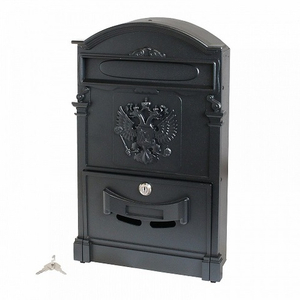 Ящик почтовый АЛЛЮР №4011 "Герб" черный