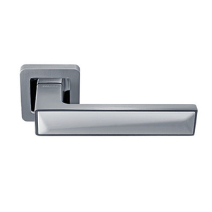 Ручка дверная PALLINI "Нагано" PAL-128-RS SC/W (матовый хром/белый)