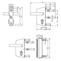 Замок калитки ЗК60