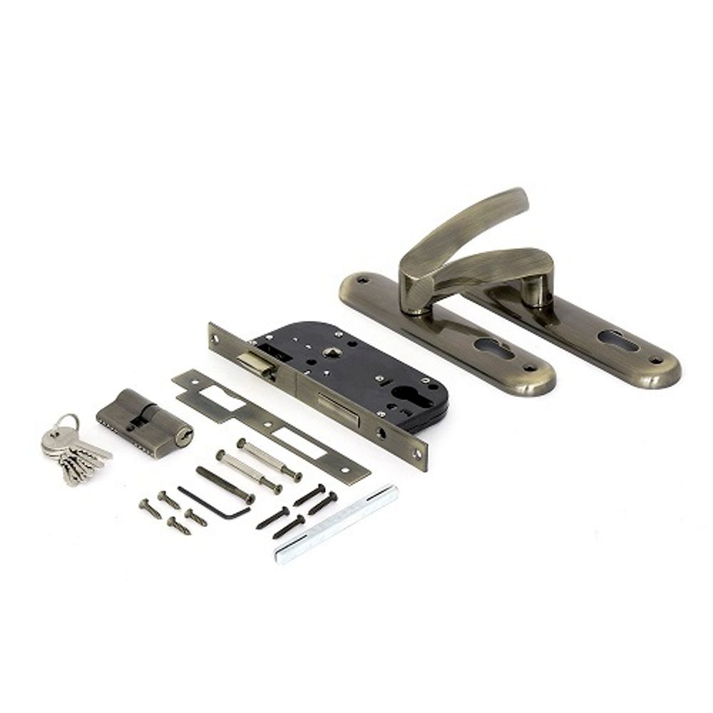 Замок врезной с ручками PALLADIUM ЗВ-AL 1703 AB бронза