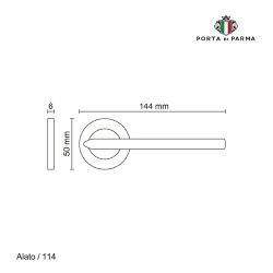 Ручка раздельная PORTA DI PARMA Alato CP хром