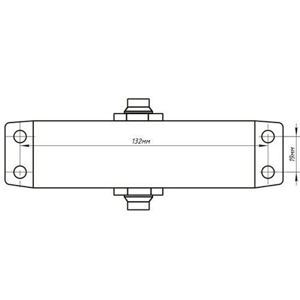 Доводчик дверной NOTEDO DC-060 silver серебро (60 кг)