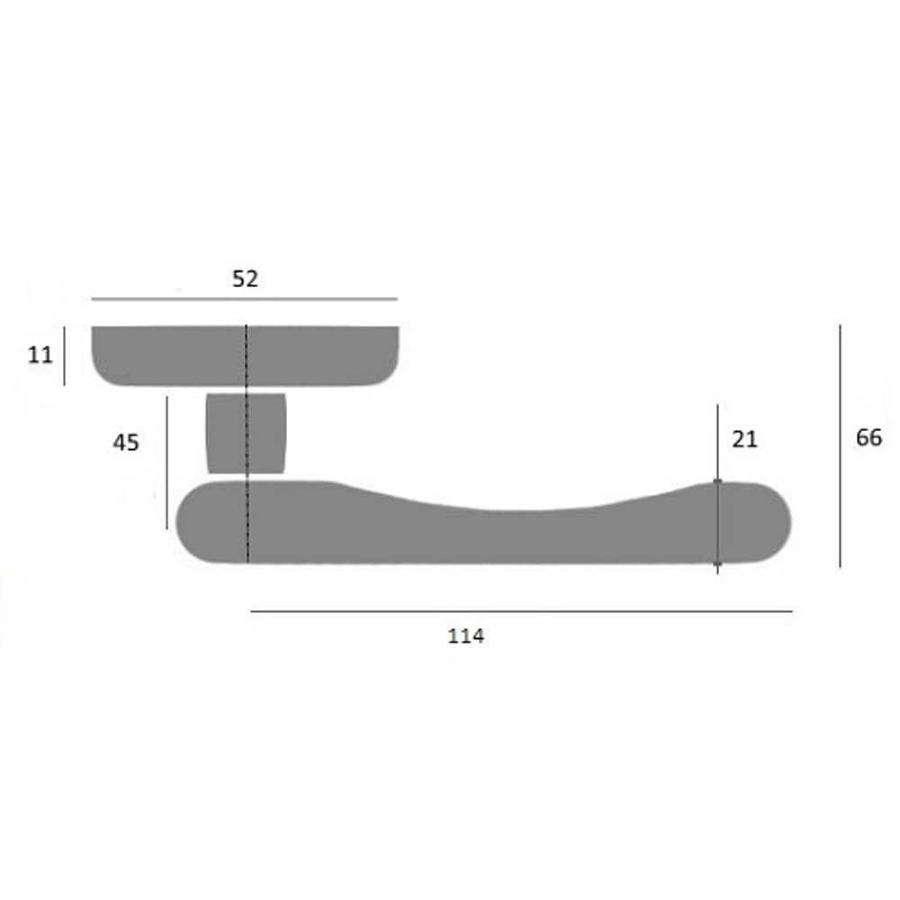 Дверная ручка на круглом основании Fratelli Cattini "JET" 7-CR/CS полированный хром / матовый хром