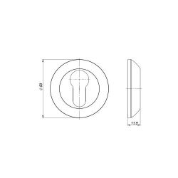 Накладка под цилиндр PUNTO ET ZR OB-13 антич.бронза /41107/