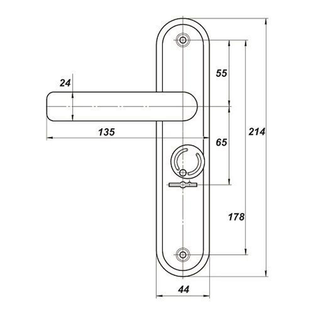 Ручка дверная МЕТТЭМ для ЗВ9 902 НР 0501 (плоская) с пружиной медн.антик /23787/