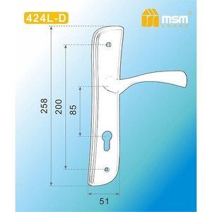 Ручки на планке MSM 424L-D BK/PB черный/золото